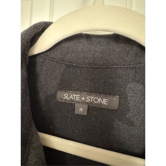 Slate & Stone Long Sleeve Camo Printed Shirt - GREY CAMO size M - Picture 7 of 13